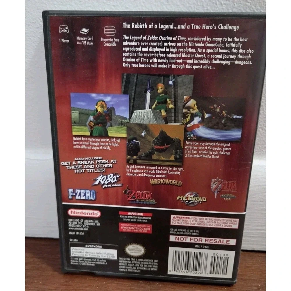 Nintendo Zelda Ocarina of Time Master Quest Two-Game Bonus Disc GameCube